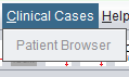 Legacy spectrIm-QMRS Clinical Cases menu screenshot