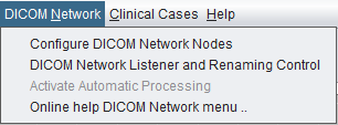 spectrIm-QMRS version 3.0.1 Alpha DICOM Network menu