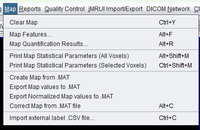 spectrIm-QMRS map menu image