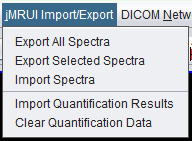 jMRUI Import/Export menu image