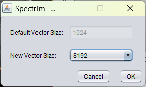 Graphical user interface to set zero filling factor.